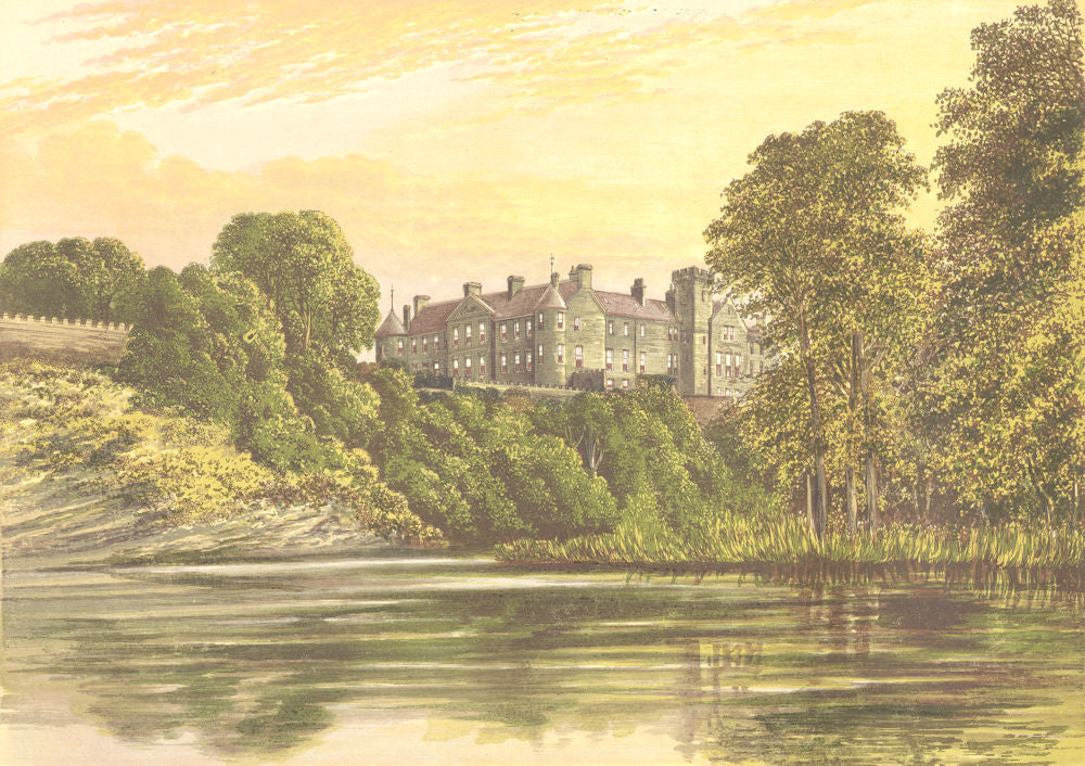 BRECHIN CASTLE, Brechin, Forfarshire (Earl of Dalhousie) 1894 old print